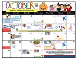 2018 October Calendar